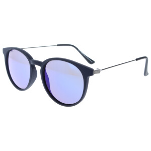 Moderne Montana Eyewear Sonnenbrille MS33A aus Kunststoff in Dunkelblau mit Blau verspiegelten Gläsern