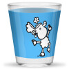 Robustes Sheepworld Schnapsglas mit lustigem Spruch "Klatsche"