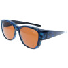 Ofar Überbrille / Sonnenbrille polarisierend im modernen Design in Blau mit Beutel
