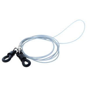 Dünne Silikon Brillenkordel mit stabiler Gummi-Endschlaufe in dezenten Farben