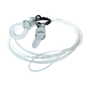 Dünne Silikon Brillenkordel mit stabiler Gummi-Endschlaufe in dezenten Farben