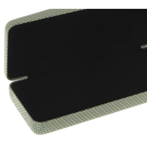 Modernes Hartschalenetui IBIZA CARBON in edlem Carbon-Look Salbei