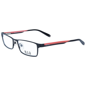 Moderne Brillenfassung HIS 602 - 004 in Schwarz - Rot mit...