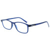 Super flache Lesebrille MR51 aus hochwertigem Kunststoff mit Federscharnier und Etui in Blau + 2,50 dpt