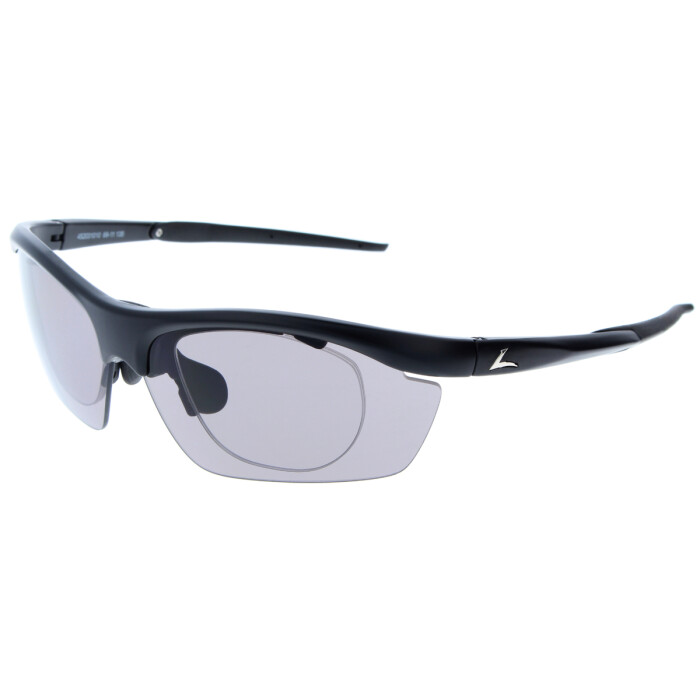Sportbrille Leader PELOTON in Schwarz mit Verglasungsclip und grauer Tönung