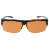 Ofar Überbrille / Sonnenbrille polarisierend mit einer Halbrandfassung in Havanna Braun mit Beutel