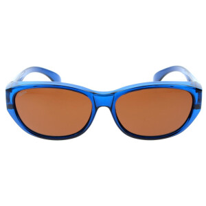 Moderne Überbrille / Sonnenbrille aus glänzendem Material mit Sonnenschutz und Polarisation