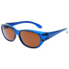 Moderne Überbrille / Sonnenbrille aus glänzendem Material mit Sonnenschutz und Polarisation