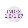 Brillenglas-Konfigurator für klare Einstärken-Gläser Index 1.67 inkl. Super-Entspiegelung und Blaulichtfilter