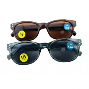 Stylische Sonnenbrille BEN zum Lesen in Grau mit...