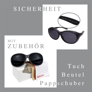 Polarisierende Überbrille / Sonnenbrille ACTIVE SOL MEGA CAT 4 in Schwarz mit grauer Tönung