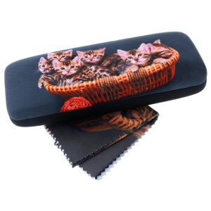 Hartschalen-Etui Cute mit weichem Microfaserbezug und...