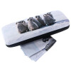 Hartschalen-Etui Cute mit weichem Microfaserbezug und passendem Microfasertuch Pinguine