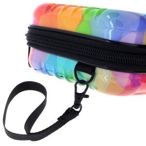 Farbenfrohes Brillenetui für zwei Brillen mit Trageriemen "Suitcase"