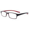 Lesehilfe / Lesebrille mit Federscharnier GABRIELA in Schwarz/Rot +1,50 dpt