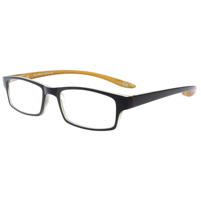 JOY Leichte Lesebrille Aus Kunststoff - Transparent/schwarz, Mit Praktischem Etui