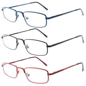 Lesehilfe / Lesebrille mit Federscharnier ANTJE in Rot,...