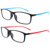 Lesehilfe / Lesebrille mit Federscharnier LENA in Schwarz/Rot und Schwarz/Blau