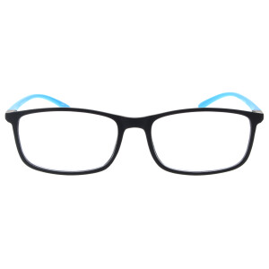 Lesehilfe / Lesebrille mit Federscharnier LENA in Schwarz/Blau +1,00 dpt