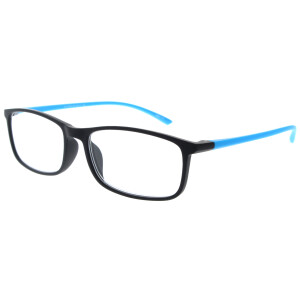 Lesehilfe / Lesebrille mit Federscharnier LENA in Schwarz/Blau +1,00 dpt