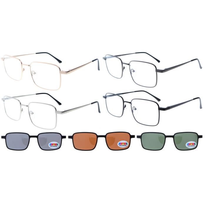Klassische Fernbrille PARKER wahlweise mit Sonnen-Clip, Federscharnier und individueller Sehstärke