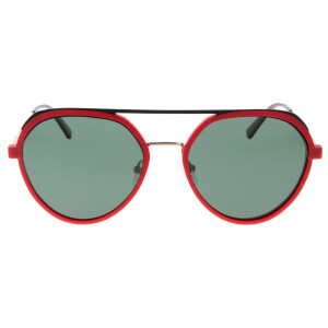 Große Metall - Fernbrille NIKKI inklusive Sonnenclip, Federscharnier und individueller Sehstärke