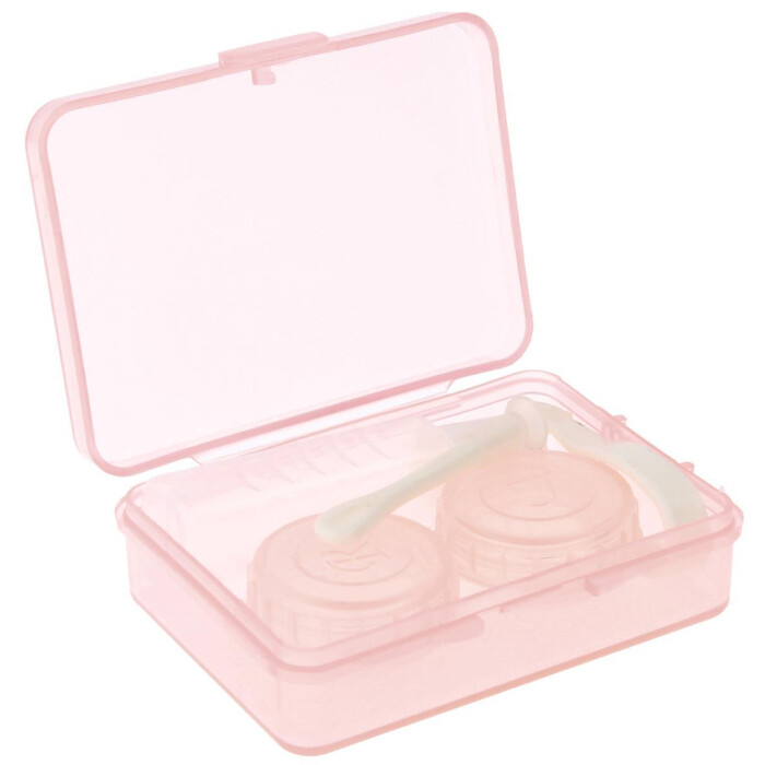 Kontaktlinsen Aufbewahrungsbox  für alle Arten von Kontaktlinsen rosa