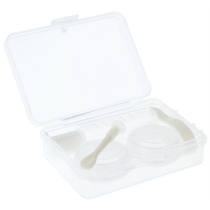 Kontaktlinsen Aufbewahrungsbox  für alle Arten von Kontaktlinsen transparent (weiß)