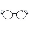 Runde Fertig-Lesebrille aus Kunststoff COMO mit Federscharnier Schwarz + 2,00 dpt