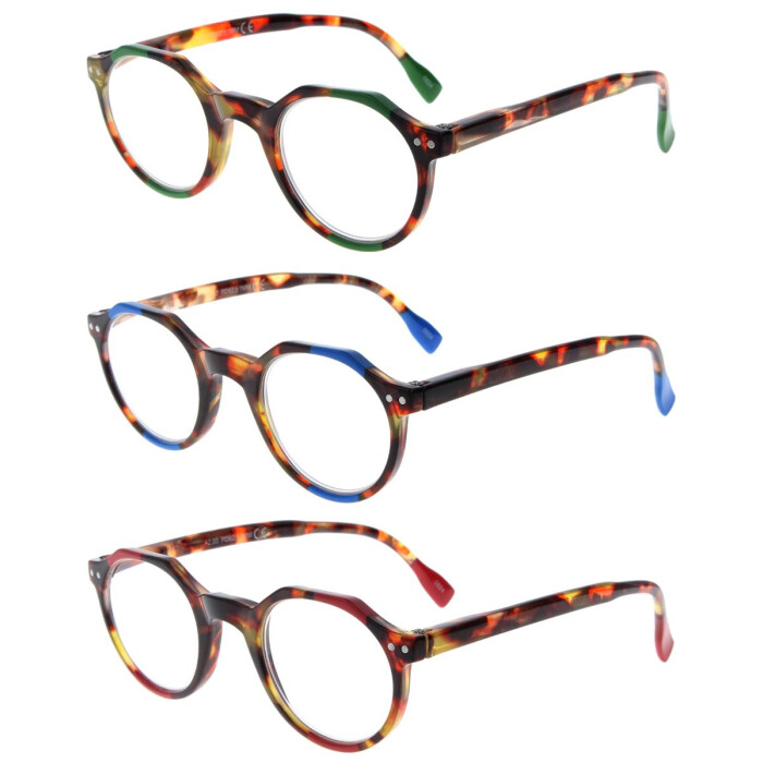 Klassische Kunststoff Fertig-Lesebrille RAVENNA mit Federscharnier