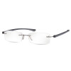 Randlose Fertiglesebrille aus Kunststoff in Anthrazit inkl. Etui von Eschenbach +2,00 dpt