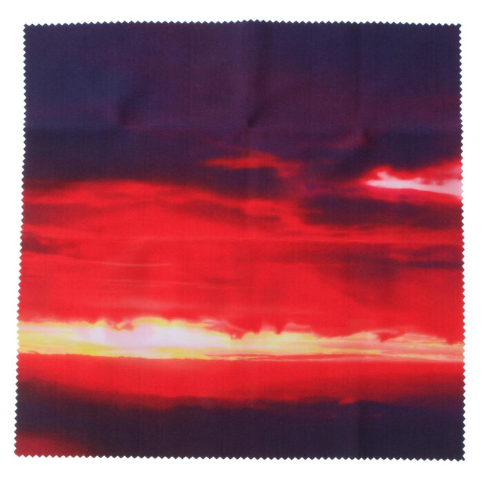 Weiches Microfasertuch / Brillenputztuch mit schönem Motiv "Sonnenuntergang"