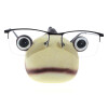 Handgefertigter Brillenhalter im niedlichen "Happy Fish" - Design Bordeaux