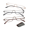 Klassische Metall Fertig-Lesebrille GARDA mit Federscharnier und Einstecketui