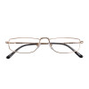 Klassische Metall Fertig-Lesebrille GARDA mit Federscharnier und Einstecketui Gold +2,50 dpt.