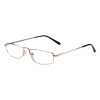 Klassische Metall Fertig-Lesebrille GARDA mit Federscharnier und Einstecketui Gold +2,50 dpt.