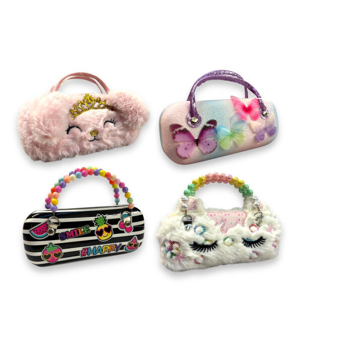 Hübsches Handtaschenetui mit bezaubernden Motiven – Hase, Schmetterling, Smiley & Einhorn