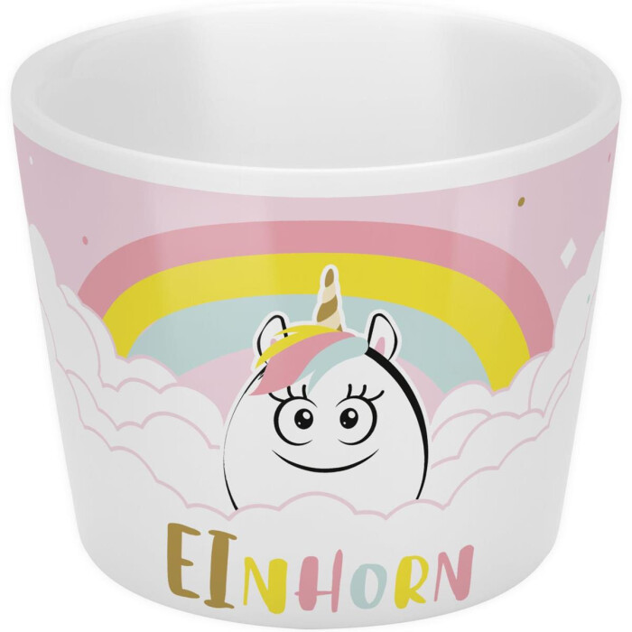 Niedlicher Sheepworld Eierbecher aus Porzellan mit lustigem Spruch "EInhorn"