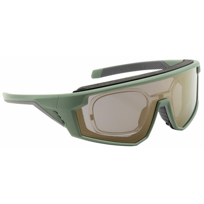Sportbrille Leader GAIT in Grün mit Verglasungsclip und Gold verspiegelt