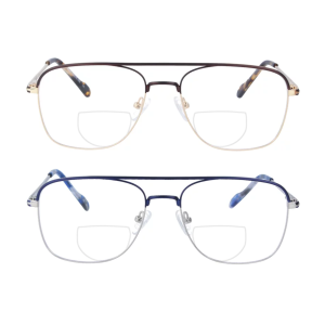 Schicke Metall - Bifokalbrille Tamme mit Doppelsteg und...