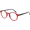 Moderne Fertiglesebrille SASHA aus robustem Kunststoff mit Federscharnier Rot / Schwarz + 2,00 dpt