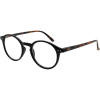 Moderne Fertiglesebrille SASHA aus robustem Kunststoff mit Federscharnier Schwarz / Havanna + 2,00 dpt
