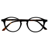 Moderne Fertiglesebrille SASHA aus robustem Kunststoff mit Federscharnier Schwarz / Havanna + 2,00 dpt