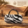 Schönes Handtaschenetui im Safari - Design mit praktischem Tragegriff Zebra