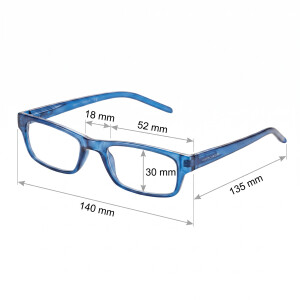 Zeitlose Fertiglesebrille EASY collection aus Kunststoff mit Federscharnier in zwei Farben