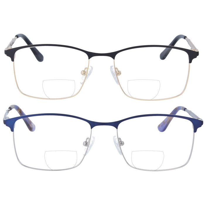 Schicke Metall - Bifokalbrille Daniela mit Federscharnier und individueller Sehstärke