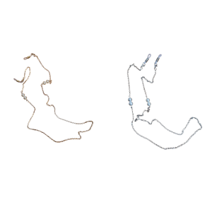 Hübsche Brillenkette aus Messing in zwei Farben mit...