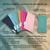 Stilvolles Soft-Brillenetui aus Cord mit praktischem Clic-Verschluss in 6 Farben