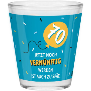 Robustes Sheepworld Schnapsglas mit lustigem Spruch...