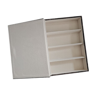 Mehrbrillenetui "Rustic 4" Brillenbuch für 4 Brillen mit rustikaler Holzmusterung